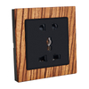 5 Pin Multi Functional Wood Frame Switch Socket