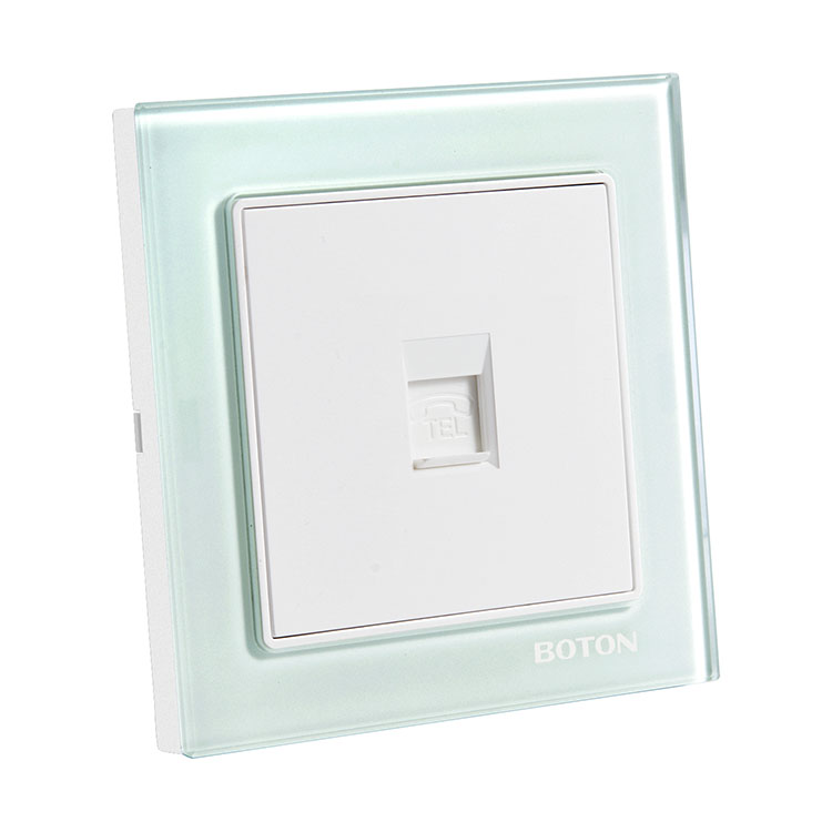 Home Telephone Glass Wall Switch Socket