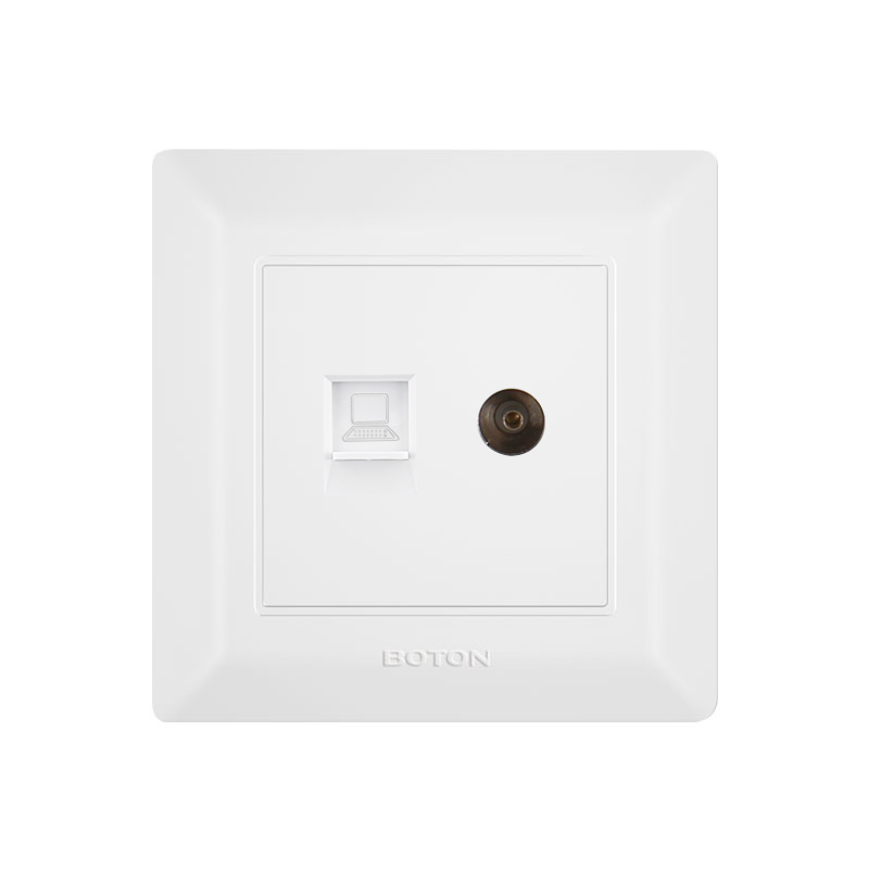 Residential TV and Computer Wall Switch Socket for Renovations