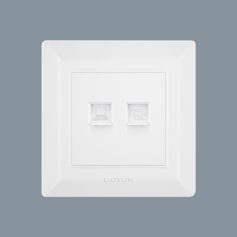 Telephone and Computer Decor Wall Socket for Apartment 