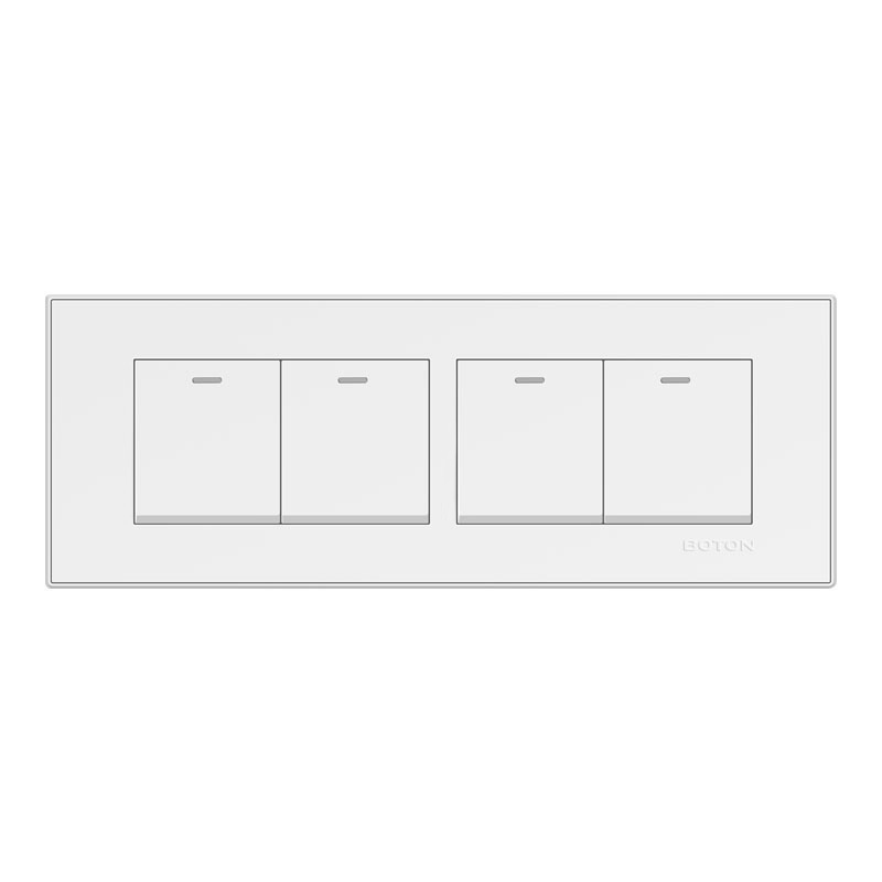 White Long Rectangular Wall Switch for Commercial 