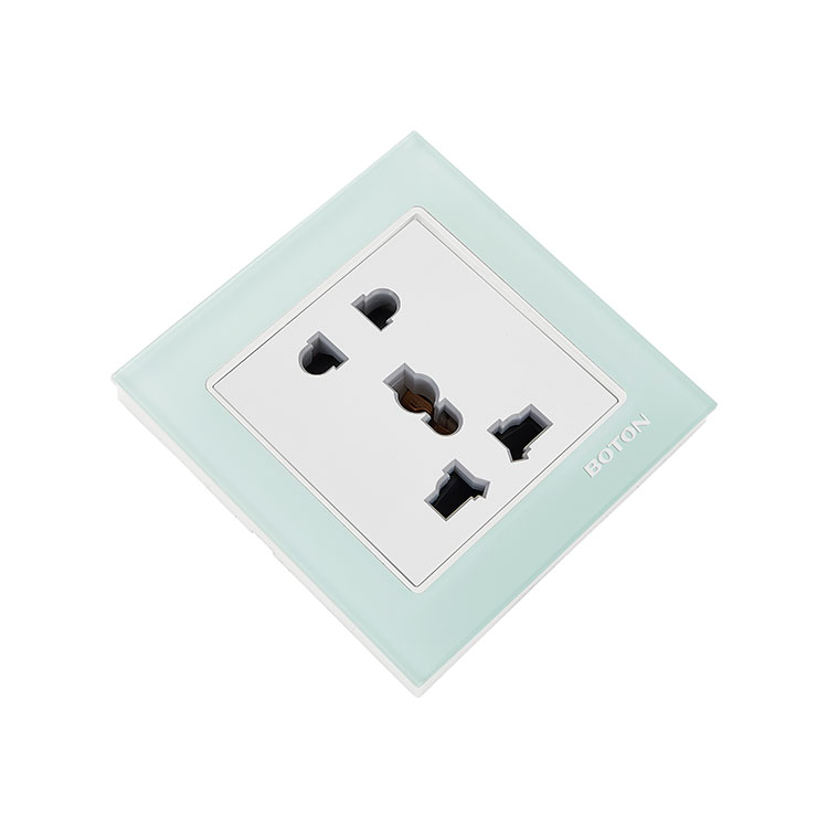 5 Pin Multi Functional Glass Panel Wall Switch Socket