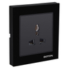 Black 3 Pin Multi Functional Wall Switch Socket