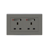 Commercial Double 13A Single Phase Switched Socket with Lamp