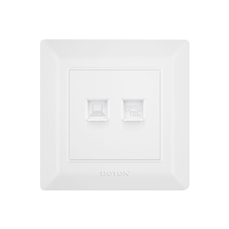 Telephone and Computer Decor Wall Socket for Apartment 