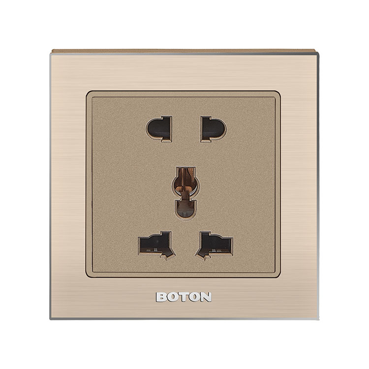 Industrial Aluminum Frame 5 Pin Universal Wall Socket