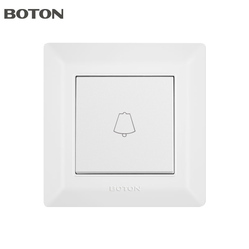 White Decorator Doorbell Switch for Apartment 