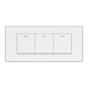 Home White Color Rectangular Wall Switch