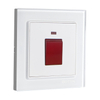 White Glass 45A Rocker Wall Switch