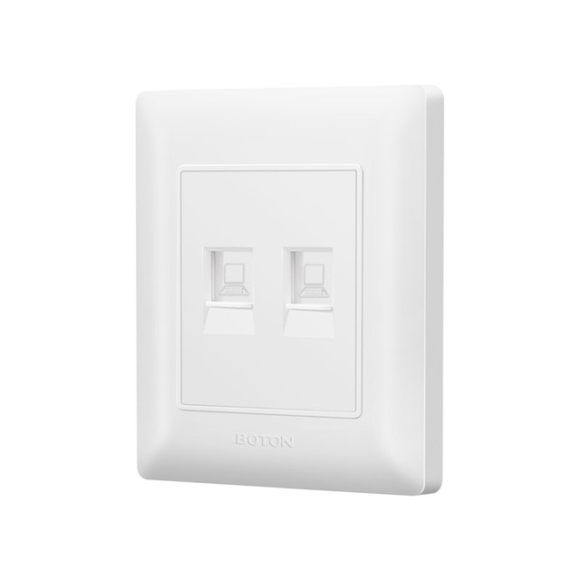 School Twin Computer White Wall Switch Socket