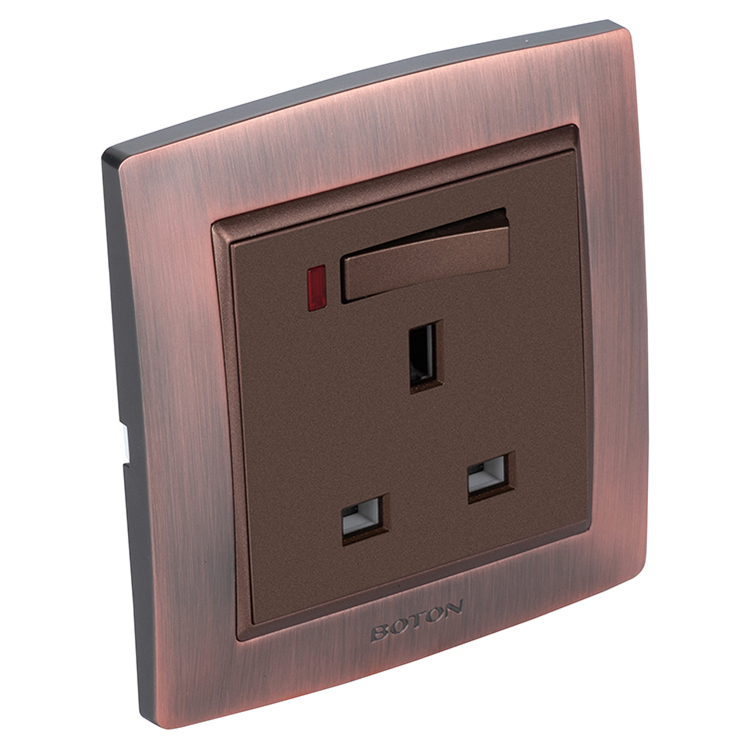 Decorator Grounding 13A UK Wall Switch Socket 