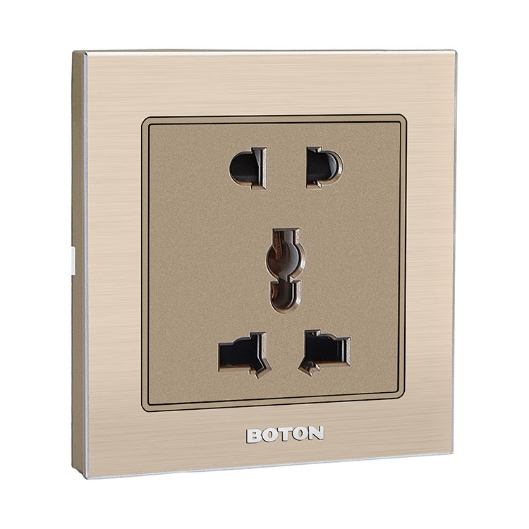 Industrial Aluminum Frame 5 Pin Universal Wall Socket