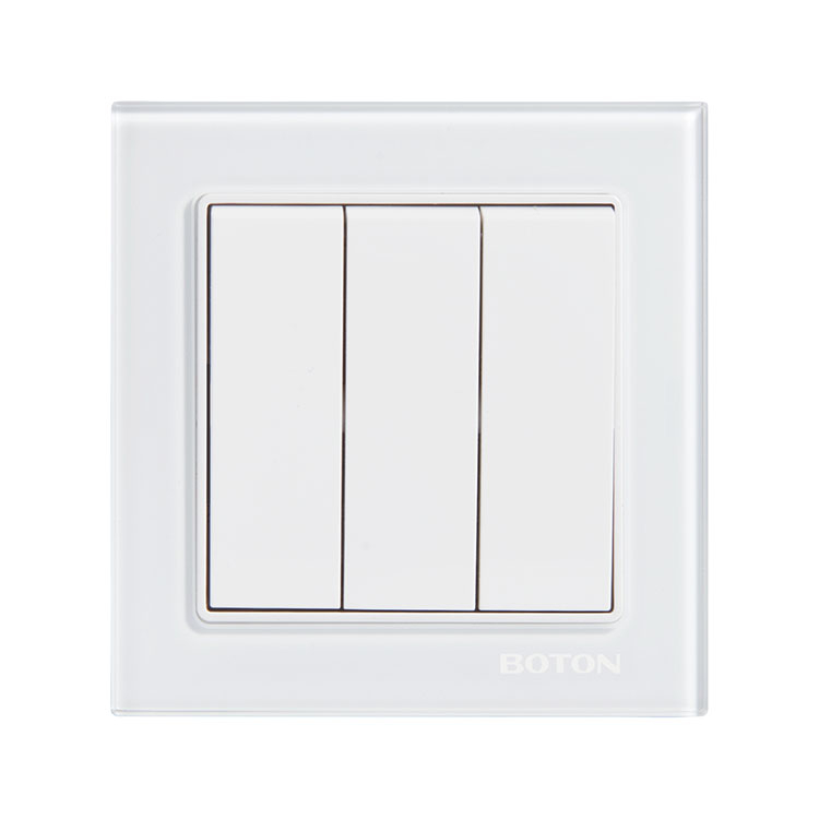 Villa 3 Gang 2 Way Glass Wall Switch