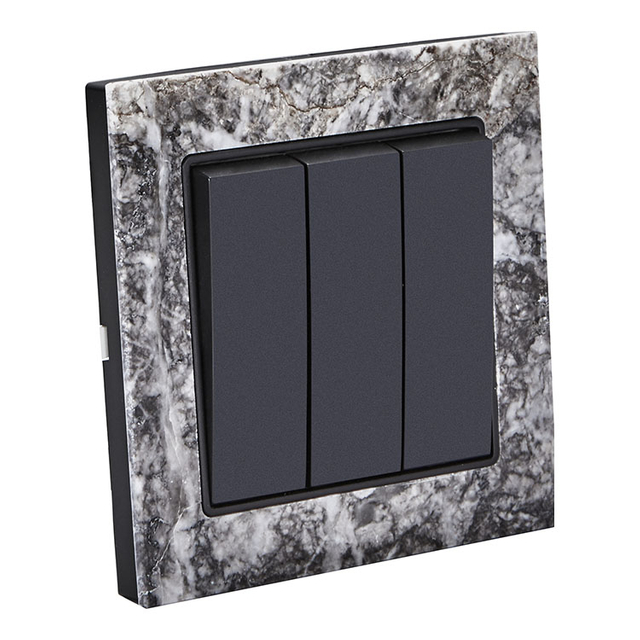 Residential Stone Frame 3 Gang Wall Switch