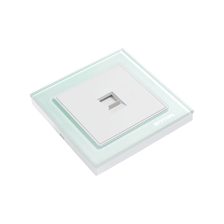 Home Telephone Glass Wall Switch Socket