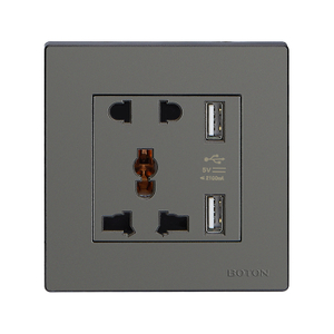 5 Pin Multi Functional Wall Socket with USB 