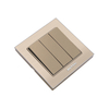 Light Brown Aluminum Frame 3 Gang 2 Way Wall Switch