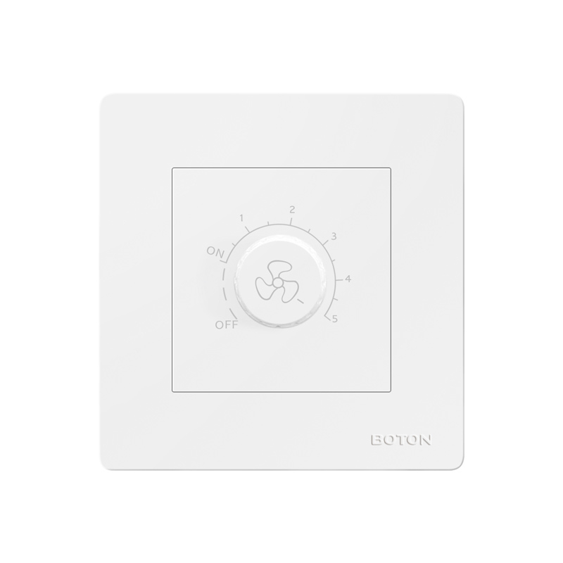 Flush Mounted Electrical Fan Speed Wall Switch