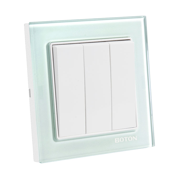 3 Gang Glass Decor Wall Switch