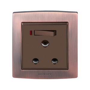 Home Colored Finish Durable 15A Switch Socket