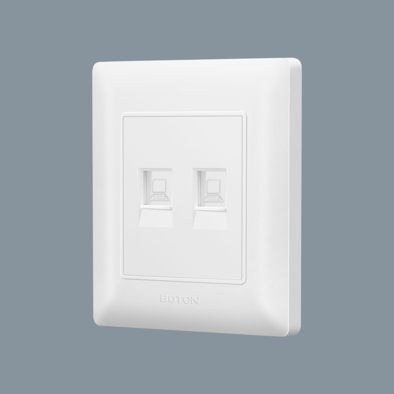 School Twin Computer White Wall Switch Socket