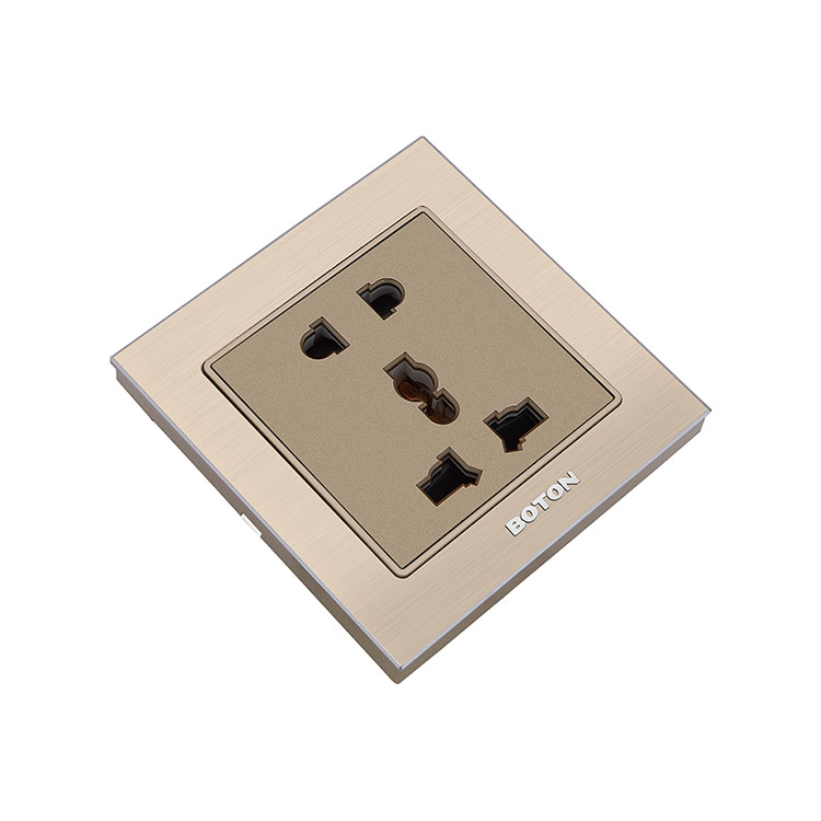 Industrial Aluminum Frame 5 Pin Universal Wall Socket