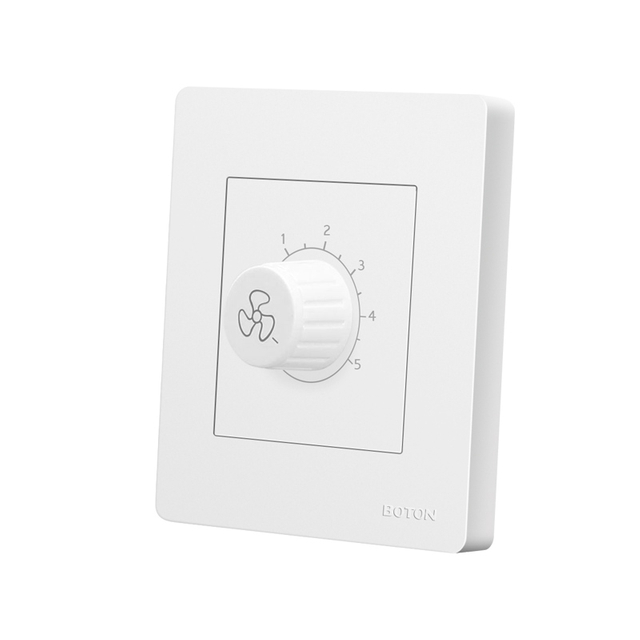 Flush Mounted Electrical Fan Speed Wall Switch