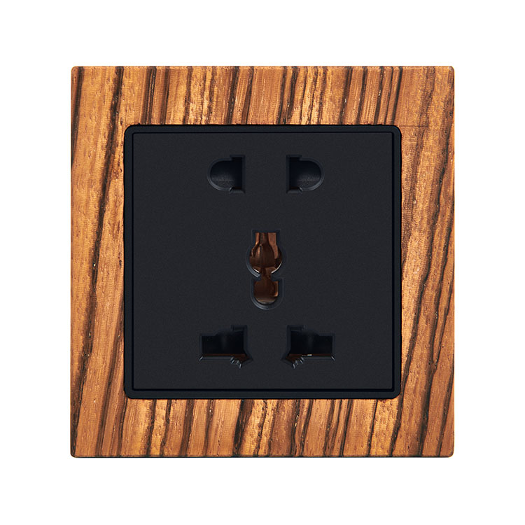 5 Pin Multi Functional Wood Frame Switch Socket