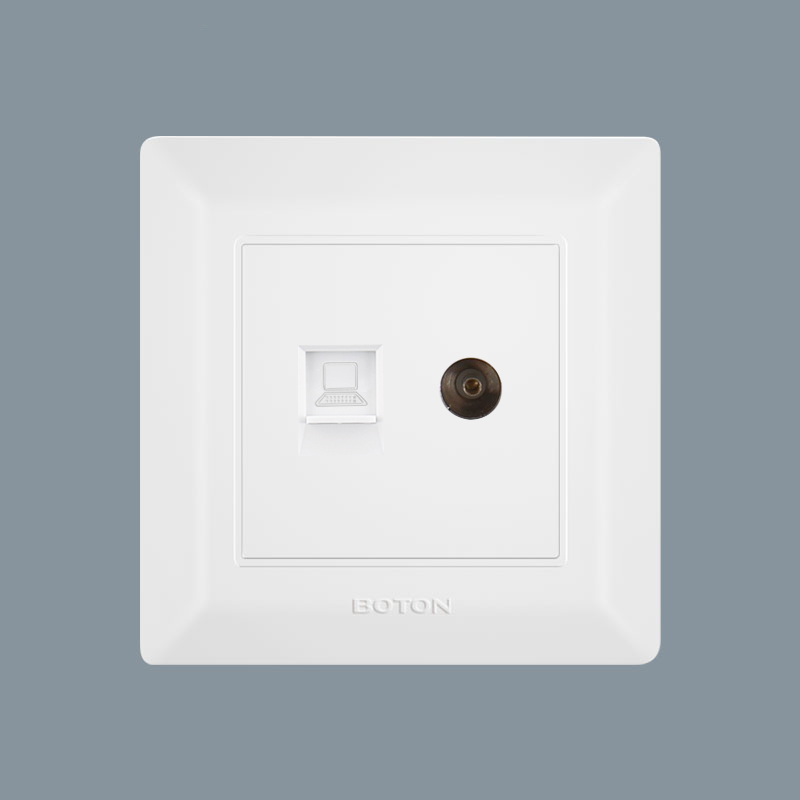 Residential TV and Computer Wall Switch Socket for Renovations