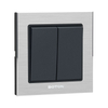 Villa Aluminum Frame 2 Gang 2 Way Wall Switch