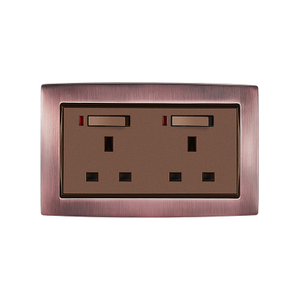 Residental Flush Type Grounding UK Double Socket