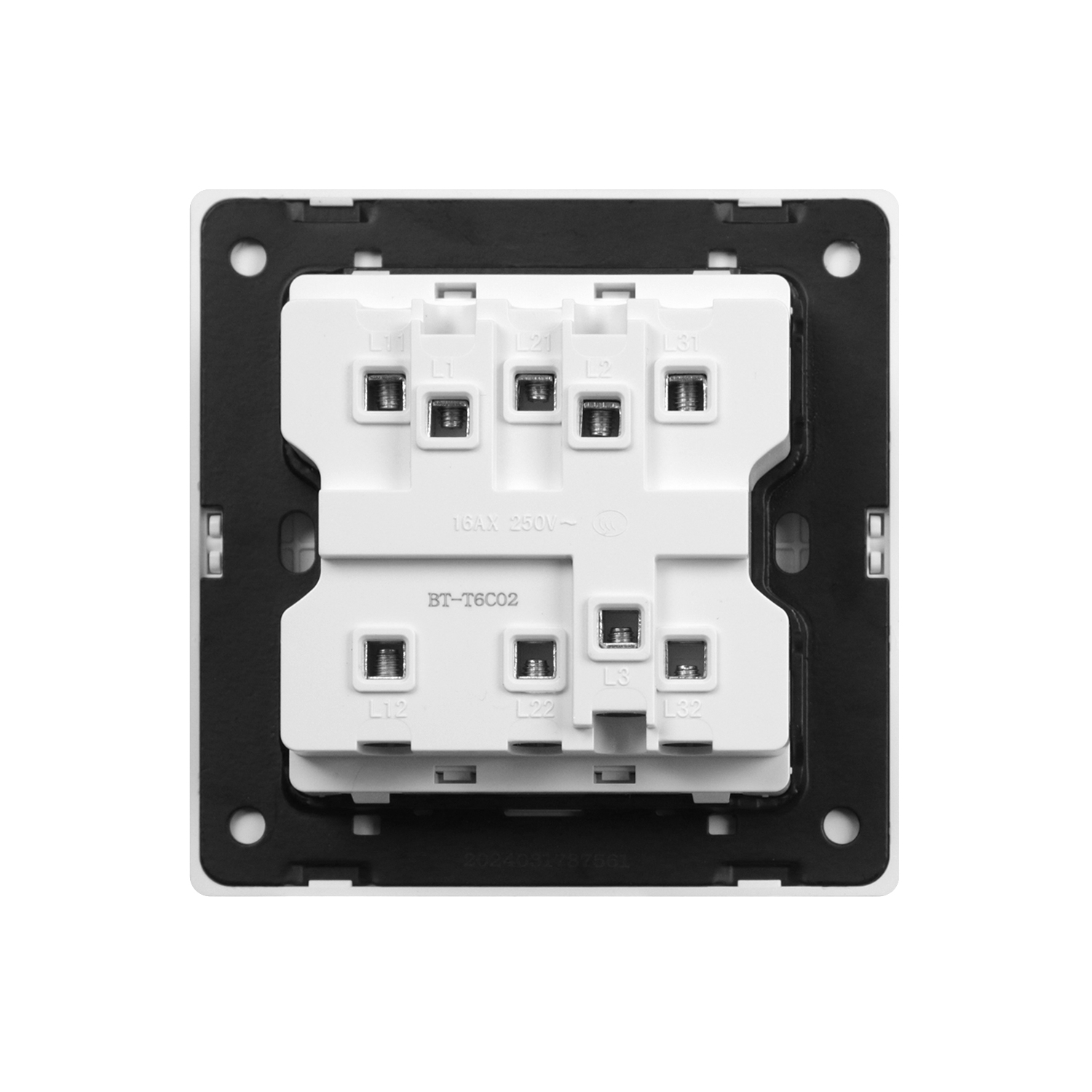 3 Gang Single Double Pole Rocker Slim Wall Switch